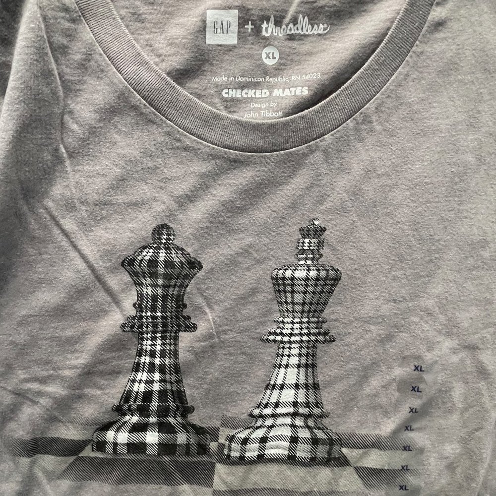 Gap x Threadless Checked Mates Graphic T-Shirt XL